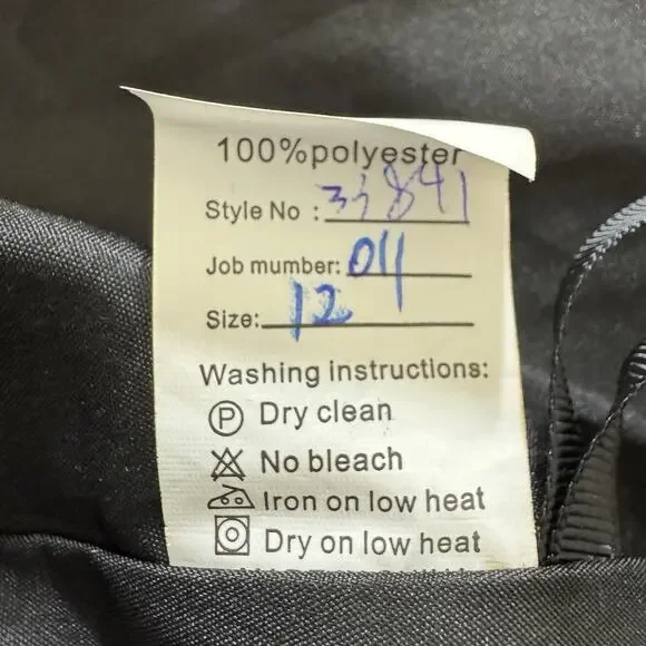 Women’s Black Lace Maxi Dress Size 12 Formal Short Sleeve Drawstring Prom NWOT - Picture 10 of 16